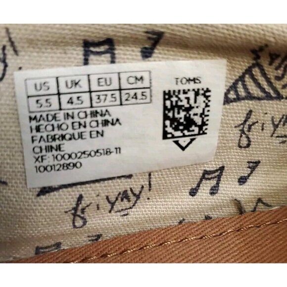 Toms Slip-On Fri Yay Shoes Womens Size 5.5 Pink - Picture 10 of 11